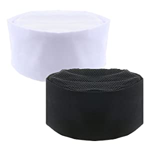 TOPTIE Chef Hat, Unisex Cool Vent Chef Beanie - Adjustable Hook & Loop Fastening Tape Chef Headwear, One Size Fits Most