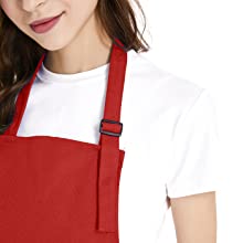 Custom Cotton Canvas Adjustable Apron and Chef Hat Set, Unisex Chef Kitchen Apron with 2 Pockets,