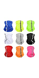 Muka 6 PACK Solid Seamless UV/Dust Protect Mask Balaclava Neck Gaiter Face Cover Scarf Bandana for Men Women