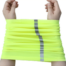 Muka Reflective Stripe Safety Neck Gaiter Face Neckerchief Bandana Scarves for Outdoor Activity Working