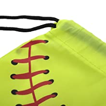 Muka Football/Basketball/Softball Sports Favors Drawstring Backpack Cinch Bag Sack Pack for Gym Travel School
