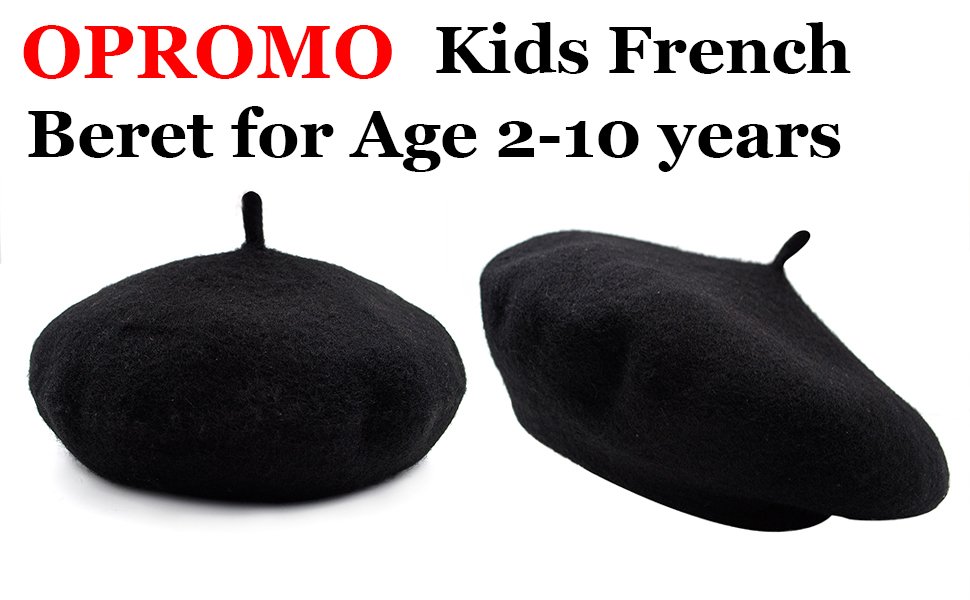 TOPTIE Girls Wool French Beret Hat for Kids,Artist Dome Beret Woolen Beanie Hat