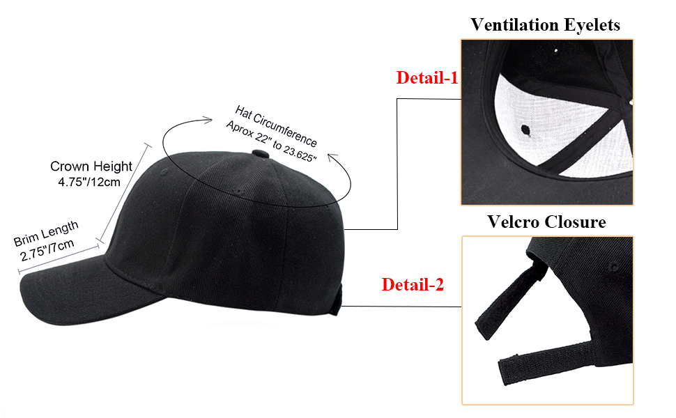 TOPTIE Personalized Text Embroidery Custom Classic Plain Baseball Cap Polo Style Low Profile Hat