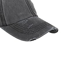 TOPTIE Women 3-Stripe Ponytail Baseball Cap Distressed Washed Messy High Bun Ponytail Hat