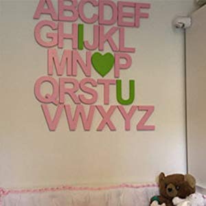 Aspire 6" Height 3D Wooden Hanging Wall Letters Alphabet Wall Home Office Party Decoration