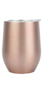 Muka 12 Oz. Stainless Steel Wine Tumbler, Double Walled Insulated Travel Mug