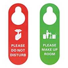 Blank Double Sided Please Do Not Disturb Please Make Up Room Door Hanger Sign for Hotel, 3.15" W x 9.85" L