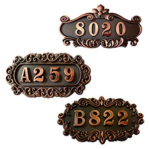 Aspire Customized Home Address Sign, House Hotel Number Sign, Address Plaque Sign, Small Size, Approx 4.3 x 7.2 inches