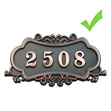 Aspire Customized Home Address Sign, House Hotel Office Number Sign, Personalized Address Plaque Sign, Small Size, Approx 4.5 x 7.5 inches