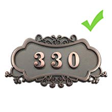 Aspire Customized Home Address Sign, House Hotel Office Number Sign, Personalized Address Plaque Sign, Small Size, Approx 4.5 x 7.5 inches