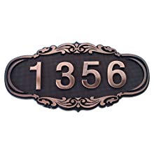 Aspire Customized Home Address Plaque Sign, House Hotel Office Apartment Room Number Sign, Small Size, Self-stick, 3 or 4 Numbers Only