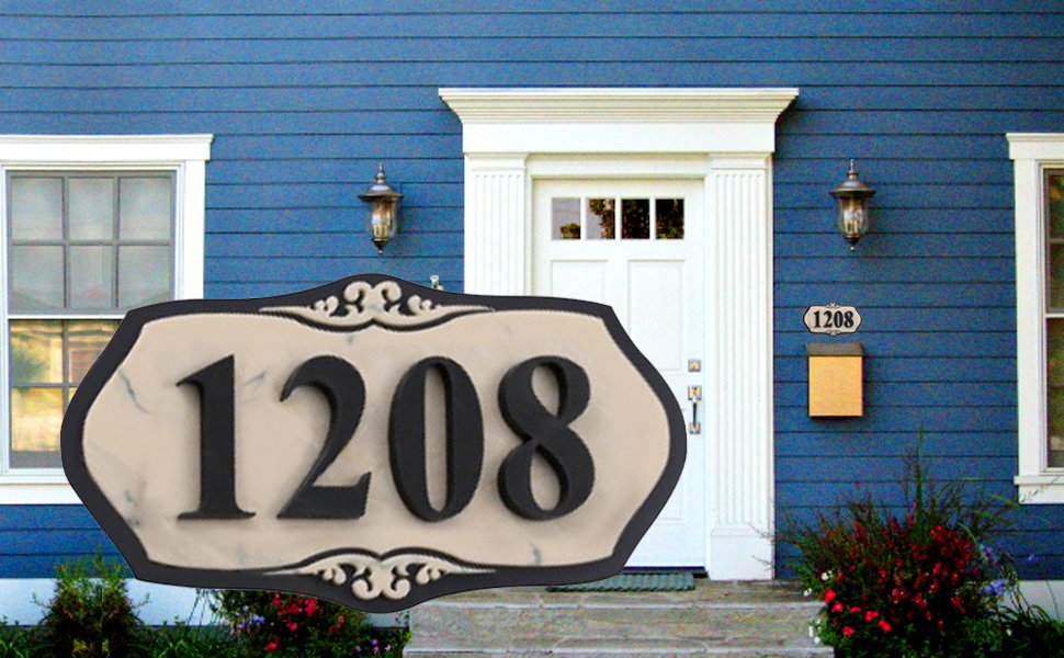 Aspire Customized Home Address Sign, Hotel Apartment Number Sign, Personalized Acrylic Address Plaque