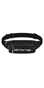 TOPTIE Custom Fanny Pack Adult Personalized Waist Pack with Water Bottle Holder for Fitness, Outdoor, Travel (Add Your Logo / Name)