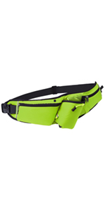 Muka Custom Printed Waist Pack, Reflective Stripe Unisex Fanny Pack for Travel, Running, Cycling