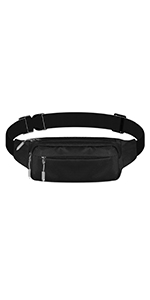 Muka Custom Printed Waist Pack, Reflective Stripe Unisex Fanny Pack for Travel, Running, Cycling
