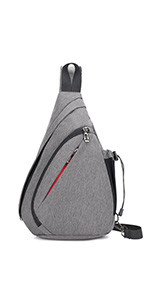 Muka Custom Printed Chest Pack Sling Bag with Bottle Pocket, Large Capacity Sling Backpack for Women Men