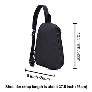 MUKA Embroidered Chest Sling Bag Unisex Cross Body Bag Universal Backpack, Add Your Logo