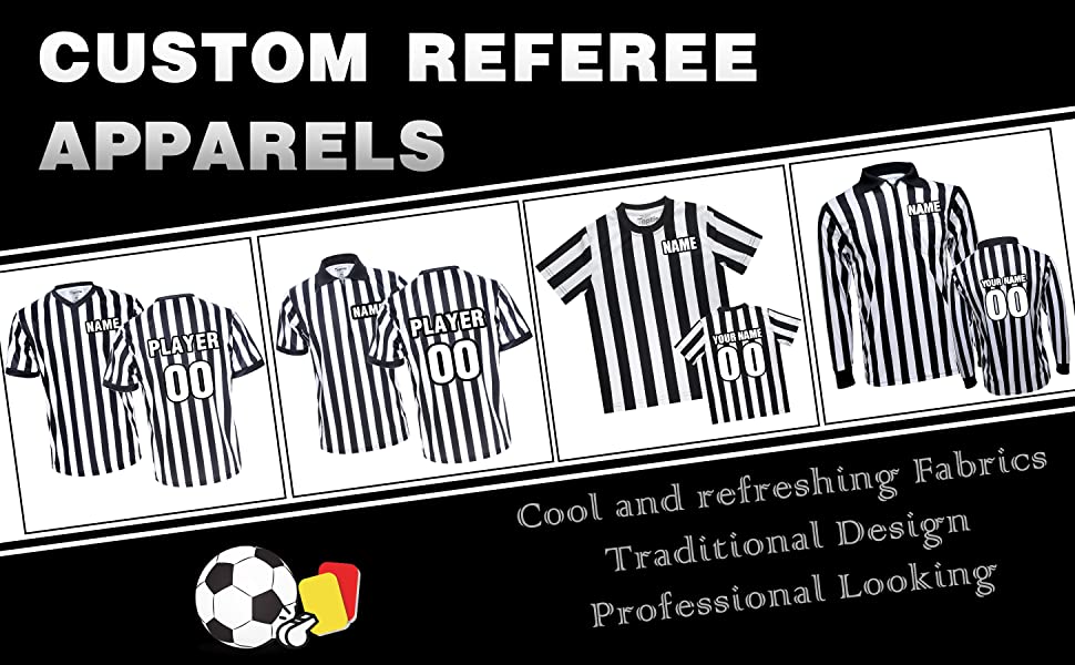 Toptie TOPTIE Men's Soccer Referee Jersey Officials Pro Short Sleeve Referee  Shirts