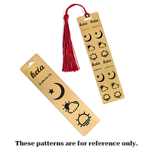 Muka Personalized Brass Bookmark Laser Engraved Rectangle Metal Bookmark with Tassel Pendant