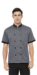 Short Sleeve Chef Coat Jacket