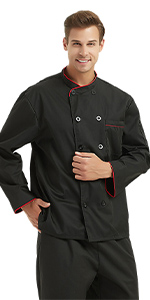 Unisex Classic Long Sleeve Button Chef Coat