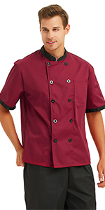 CHIX-DK61101:TopTie Unisex Short Sleeve Chef