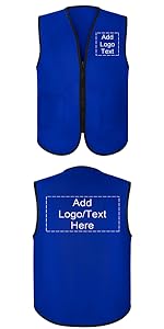 TOPTIE Custom Button Vest Polyester Supermarket Volunteer Staff Uniform / Security Services Workwear Vest Add logo