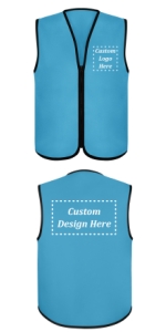 TOPTIE Custom Child Advertising Vests with Zipper Printed Embroidered Volunteer Vests No Pockets for Kids