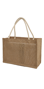 Custom Burlap Tote Bags with Logo, Design Your Natural Jute Gift Bags for Wedding, Personalize Shopping Bags Party Favors