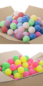 GOGO 150 Pieces Beer Ping Pong Ball, Mix Color 40mm Ball for Party Decoration Accessories Pet Toy