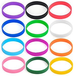 GOGO 120 PCS Silicone Wristbands for Adults, Rubber Bracelets, Great For Event
