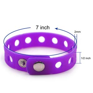 GOGO 10 PCS Rubber Bracelets for Kids, Adjustable Wristbands Shoe Charms Party Favors
