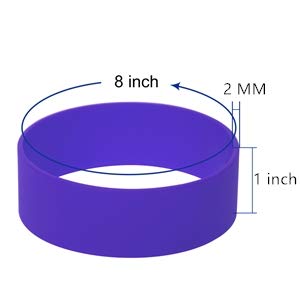 GOGO Silicone Wristbands 1 Inch Wide Blank Rubber Bracelets Punk Style Perfect for Concert