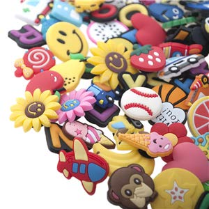 GOGO 120 Mixed PVC Shoe Charms, Great for Shoes & Silicone Wristbands, Back to School Gifts