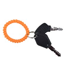 Aspire Wrist Coil Keychains, Wristlet Key Ring Holder, Stretchable Plastic Bracelet