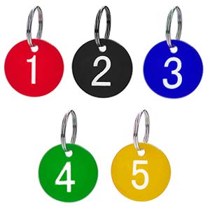 Aspire Pack of 50 Numbered Tags with Key Ring, Acrylic Tag for Organizing and Sorting