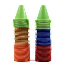 Wholesale GOGO 100Pcs 3.1 Inches PVC Bright-Colored Slalom Cones for Skating Running Marker Mini Track
