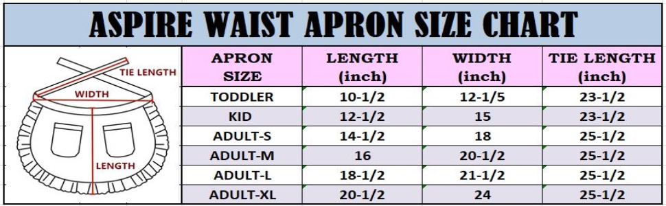 Aspire Waist Apron for Women, Christmas Lace Cotton Half Apron with Two Pockets, Maid Costume