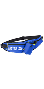 TOPTIE Fanny Pack with Water Bottle Holder, Reflective Strip Unisex Waist Bag for Running, Workout, Travel, Hiking (Without Bottle)