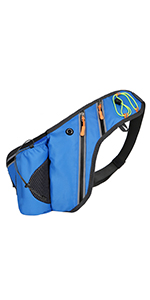 Muka Waist Bag with Water Bottle Holder for Women & Men, Adjustable Belt Waterproof Fanny Packs Hip Packs