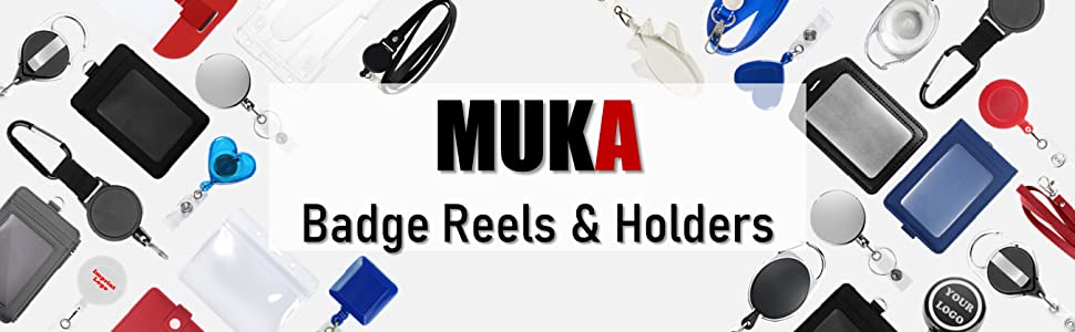 Muka Heavy-duty Steel Wire Retractable Reel Belt Clip Key Ring