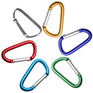 Details about   10pc 3" Aluminum Carabiner D Shape Buckle Pack Spring Snap Keychain Clip Hook YW 