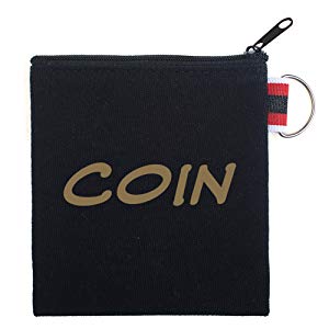 Aspire 60-Pack Canvas Coin Purses, 4-1/4 x 4-1/4 Inch Zipper Pouches