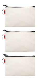 Aspire 60-Pack Blank Canvas DIY Craft Zipper Bags, Cosmetic Makeup Bag 6-3/4 x 4-3/4 Inch