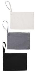 Aspire 30-Pack Canvas Zipper Makeup Bags, Large Heavy Duty Travel Toiletry Zipper Bags, 11-3/4 x 9-1/2 Inch Blank DIY Craft Bag
