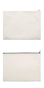 Aspire 6-Pack Canvas Document Bag, 11-3/4 x 9-1/2 Inch Heavy Duty Tool Bag, Cosmetic Makeup Zipper Bag