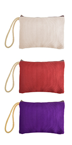 Aspire 30-Pack Canvas Zipper Bags, 7" x 5" Cosmetic Bag