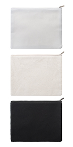 Aspire 6-Pack Cotton Canvas Zipper Bags, Pen / Pencil Cases, DIY Craft Bags, 8 x 6 Inch