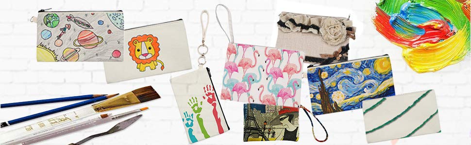 Aspire 30-Pack 100% Cotton Canvas Bags 7" x 4" x 3" Portable Travel Storage Bags