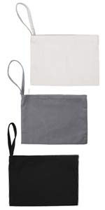 Aspire 30-Pack Canvas Zipper Pouch, 7" x 5" Makeup Bag, Back to School Supplies
